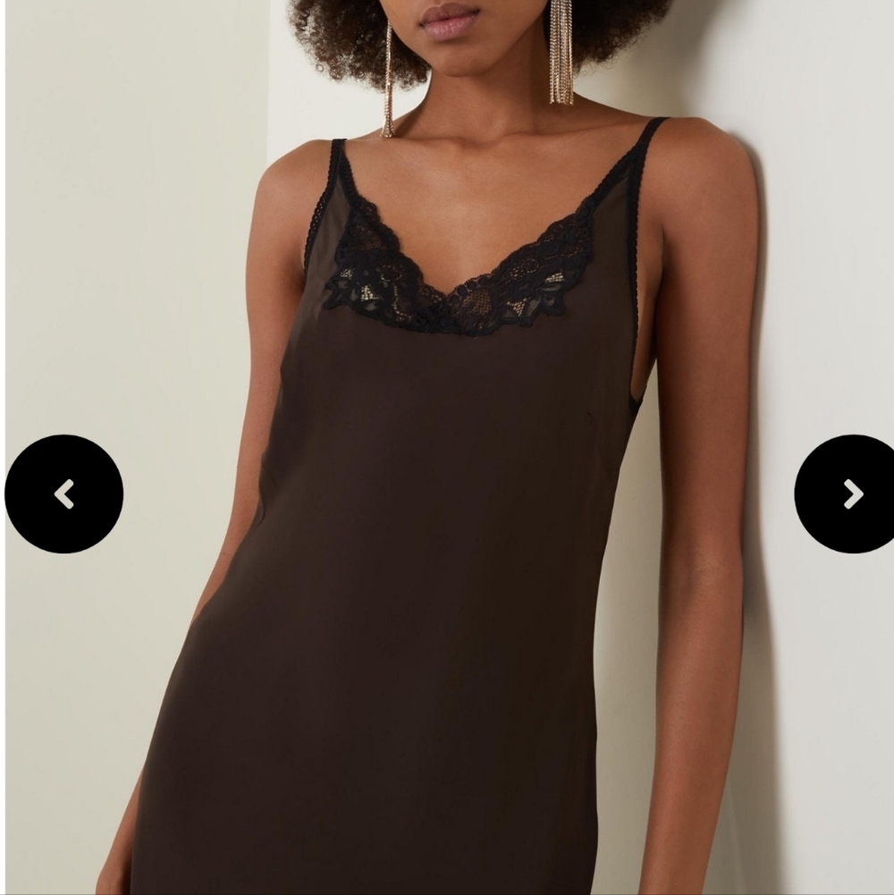 Bec + Bridge Deja Vous Slip Dress Silk And Lace Spaghetti Strap Ankle Length - Picture 3 of 15